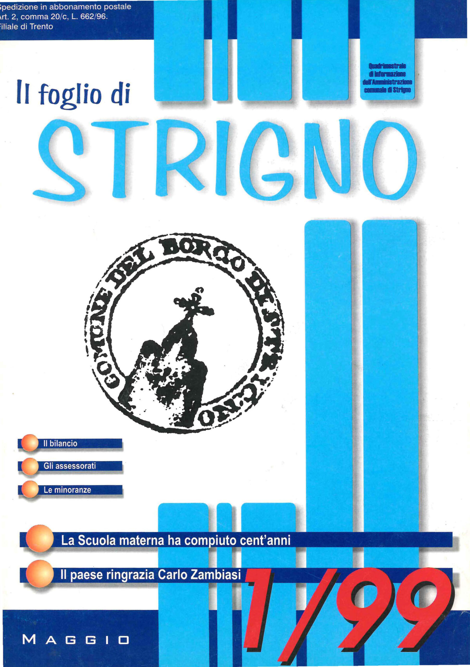 Il Foglio di Strigno 1999/1