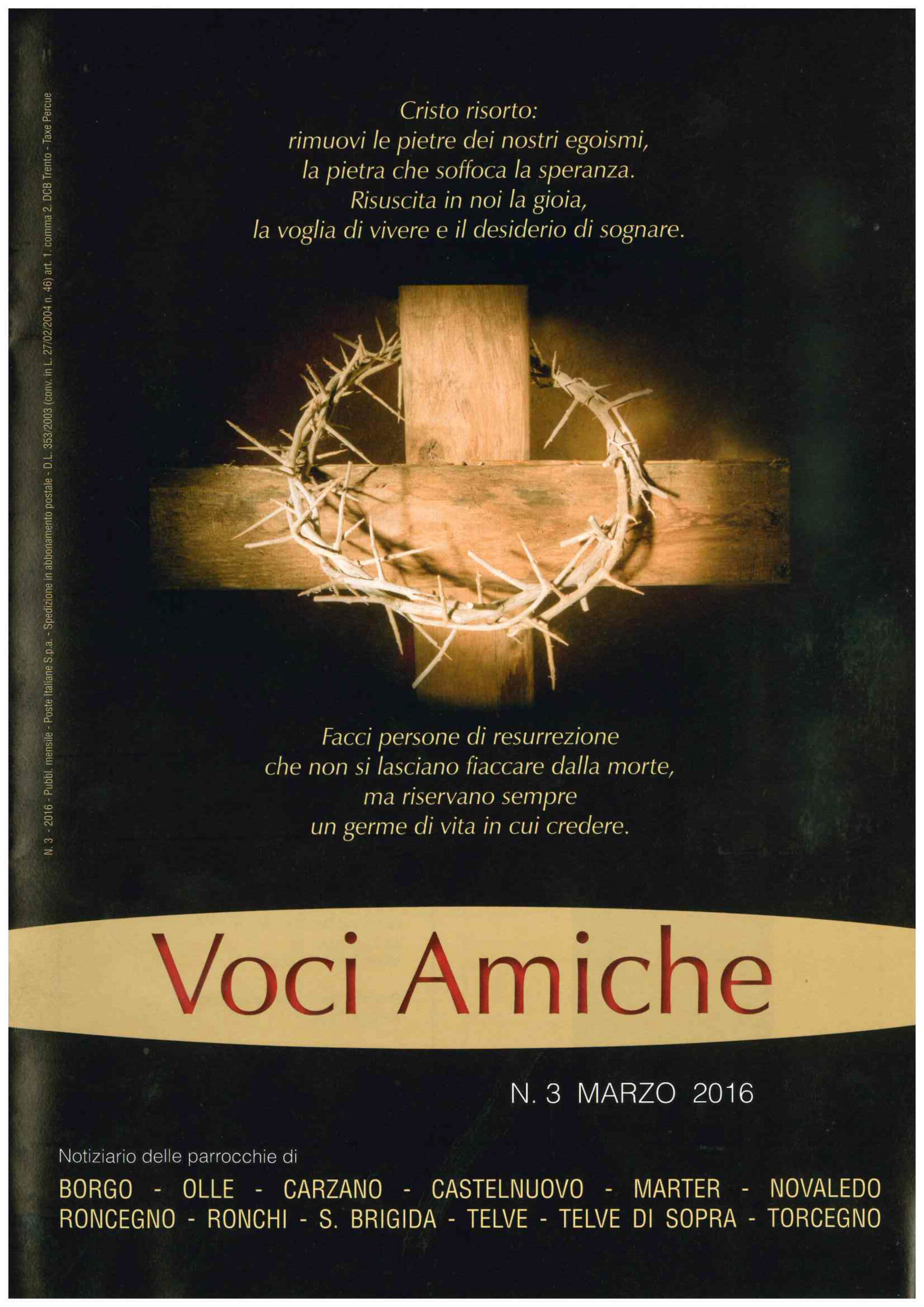 Voci Amiche – Marzo 2016