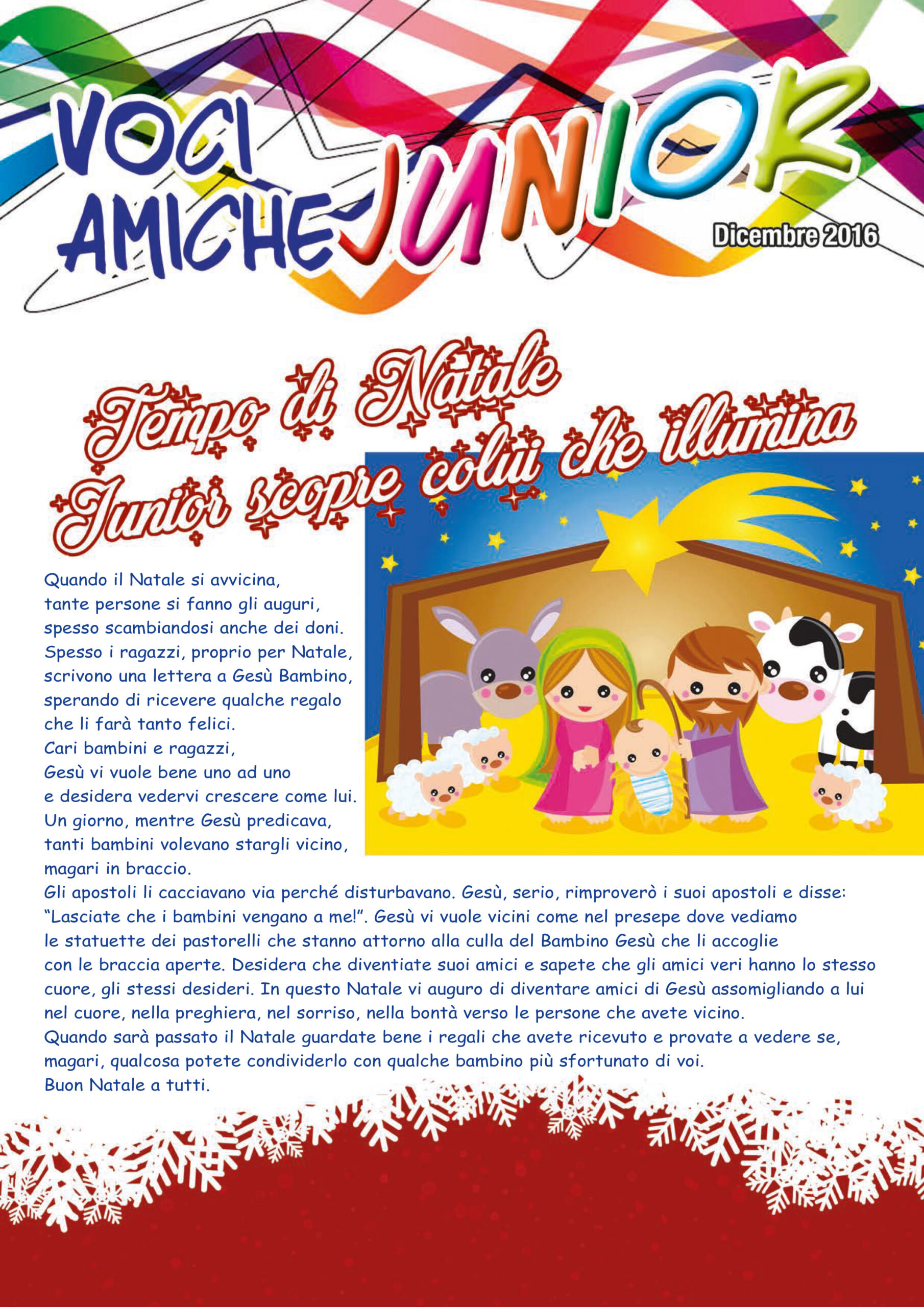 Voci Amiche Junior – dicembre 2016