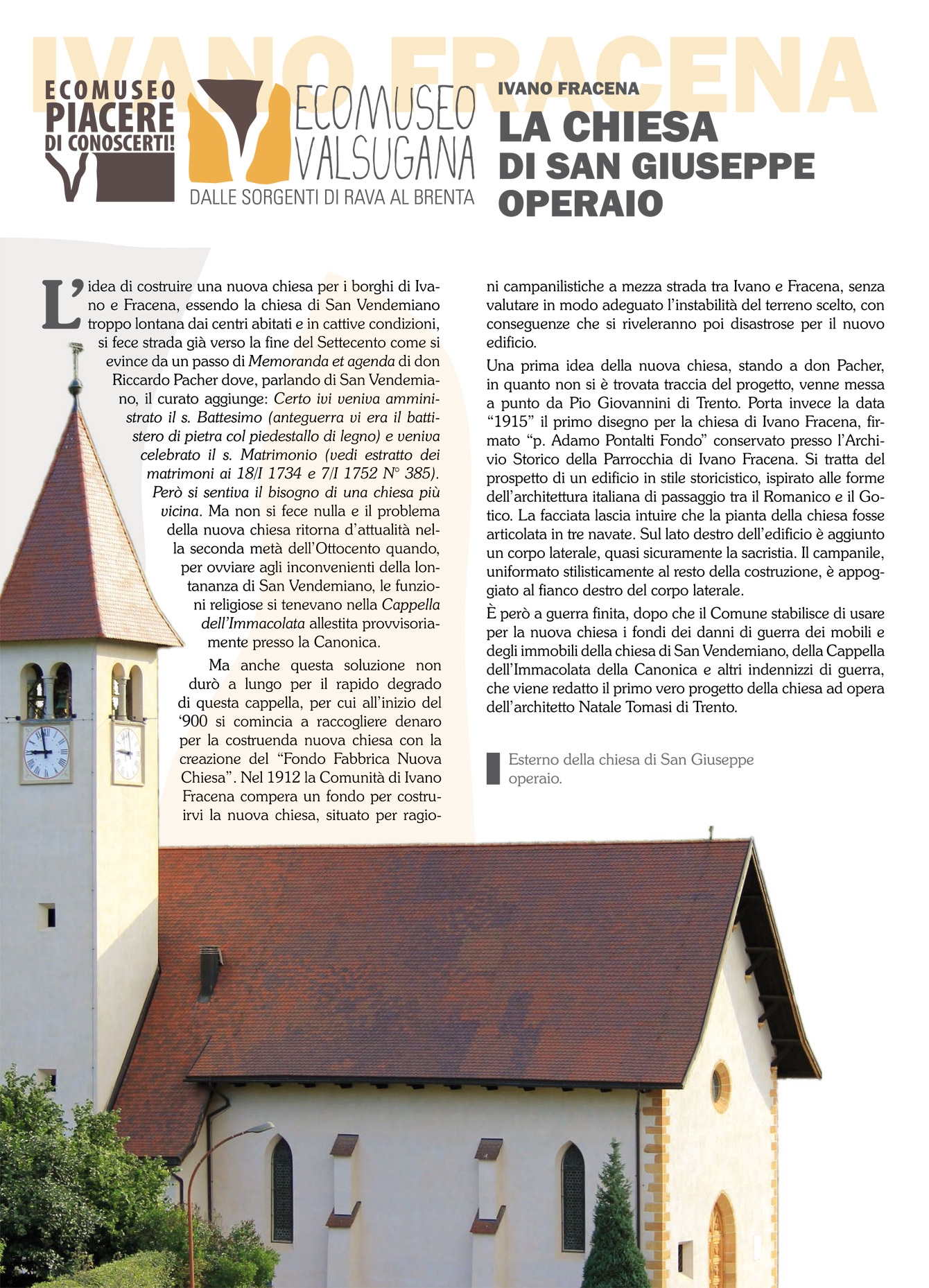 Ivano Fracena: la chiesa di San Giuseppe operaio