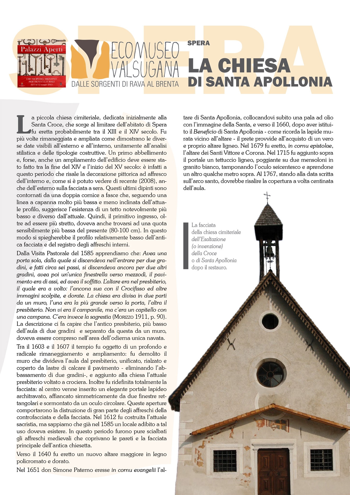 Spera: la chiesa di Santa Apollonia