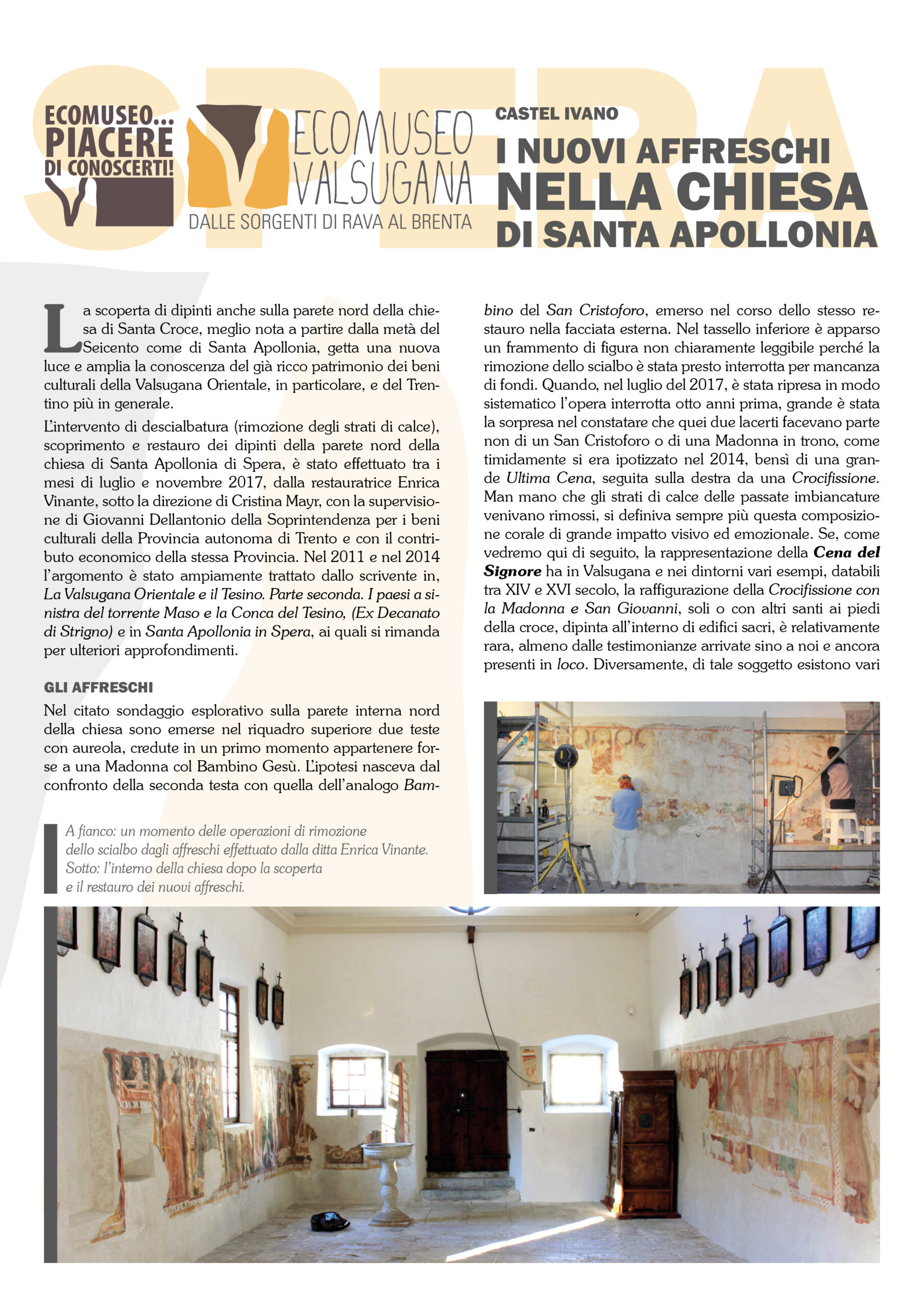 I nuovi affreschi nella chiesa di Santa Apollonia